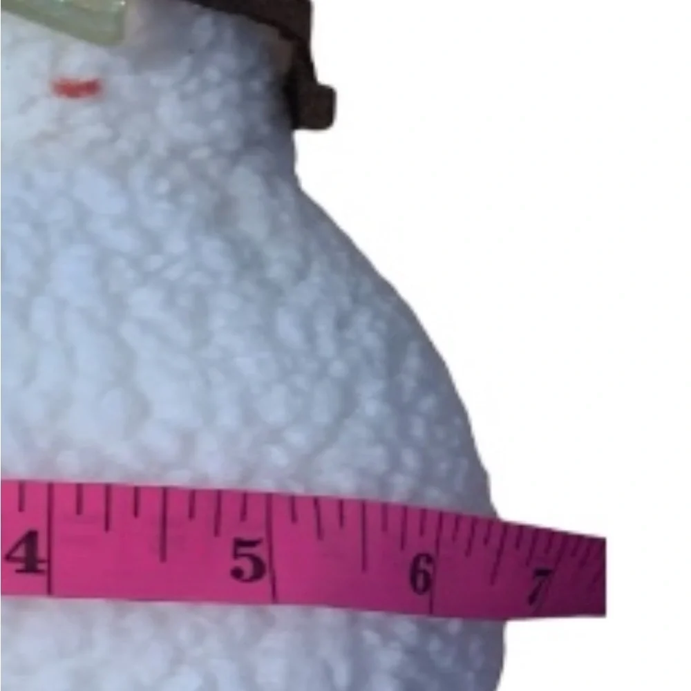 Festive Hallmark Snowman Tree Topper Plushy Figurine with Red Scarf Holding Star